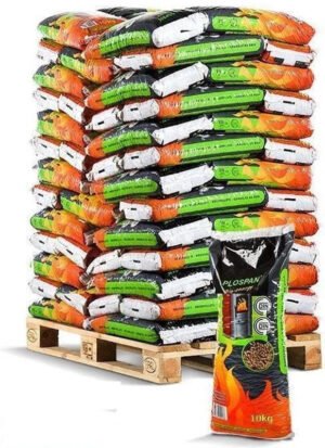 Plospan Houtpellets ENplus A1 MIX, DINplus A1, Better Biomass 78 zak a 10 kg