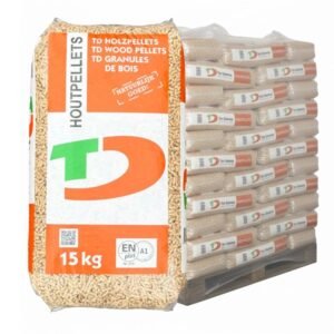 TEN DAMME - Witte Houtpellets - ENplus A1 - 66 zakken - 990 KG - 100% Naaldhout